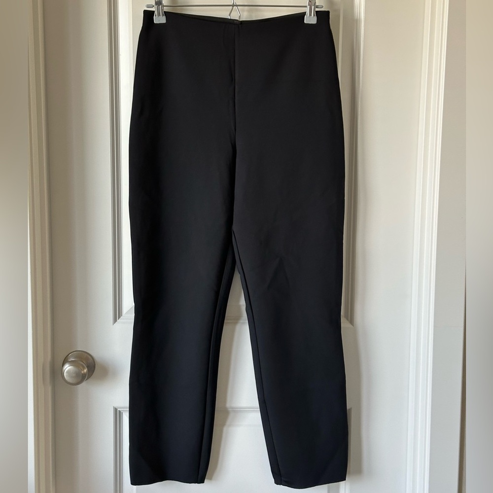 Minimalist Ted Baker Black Stretch Ponte-Raw Hem Leggings - 2.(M)